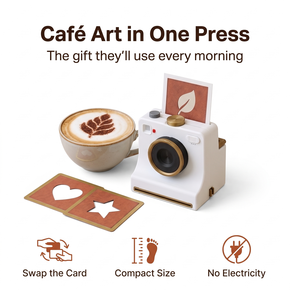 Cafe art in one press